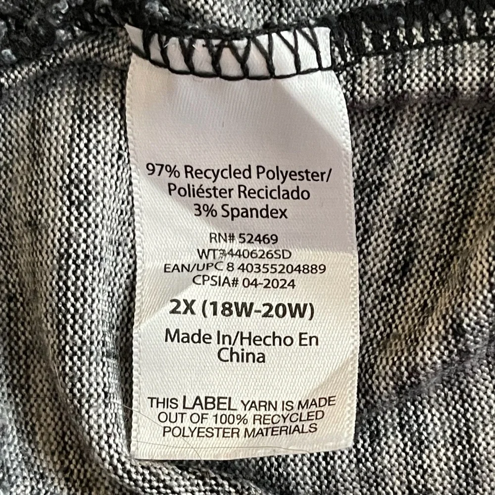 Way to Celebrate Women's Black Striped Halloween Jogger Pajama Pants Size 2X